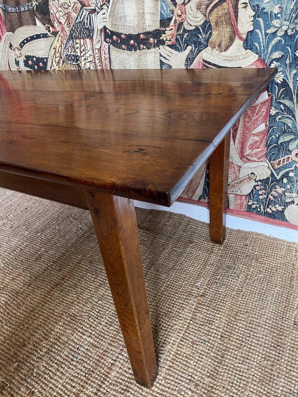Small antique oak farmhouse table 2m  View II