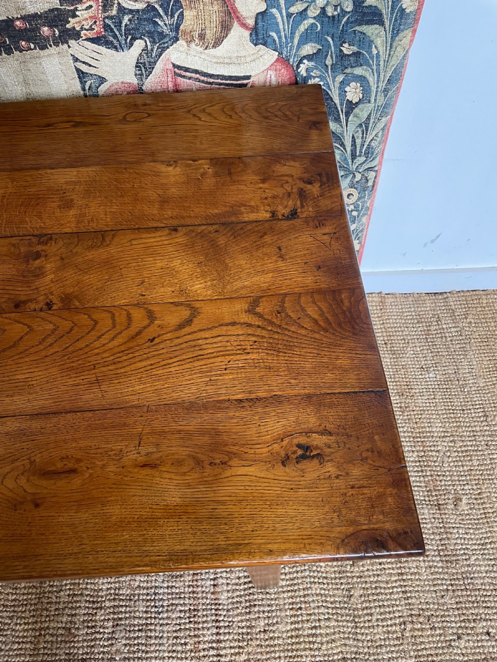 Small antique oak farmhouse table 2m  View III