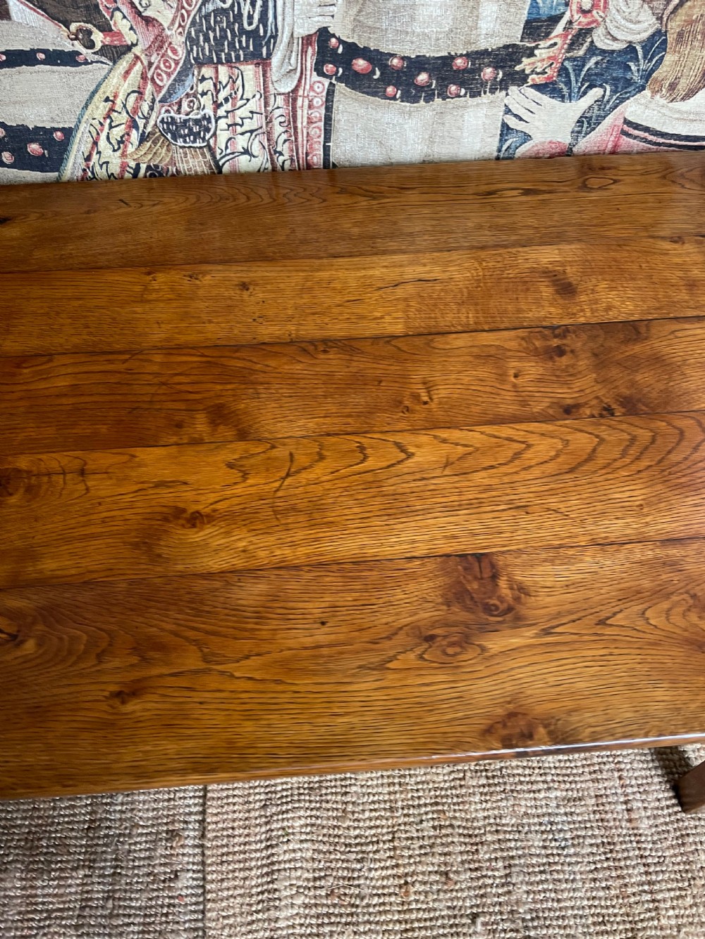 Small antique oak farmhouse table 2m  View V