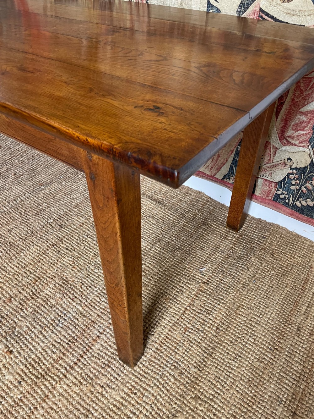 Small antique oak farmhouse table 2m  View XI