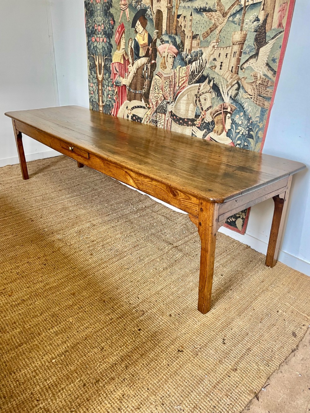 Large 3 meter chestnut farmhouse table 