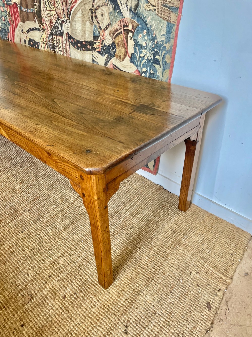 Large 3 meter chestnut farmhouse table  View II