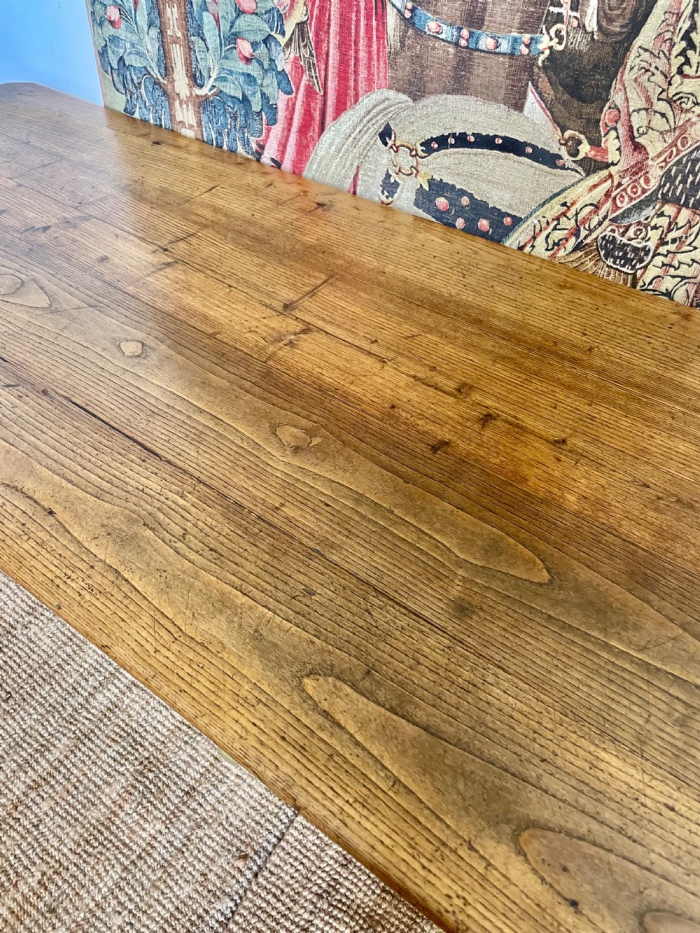 Large 3 meter chestnut farmhouse table  View IX