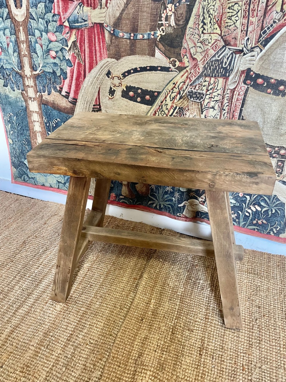 Rustic oak console table 