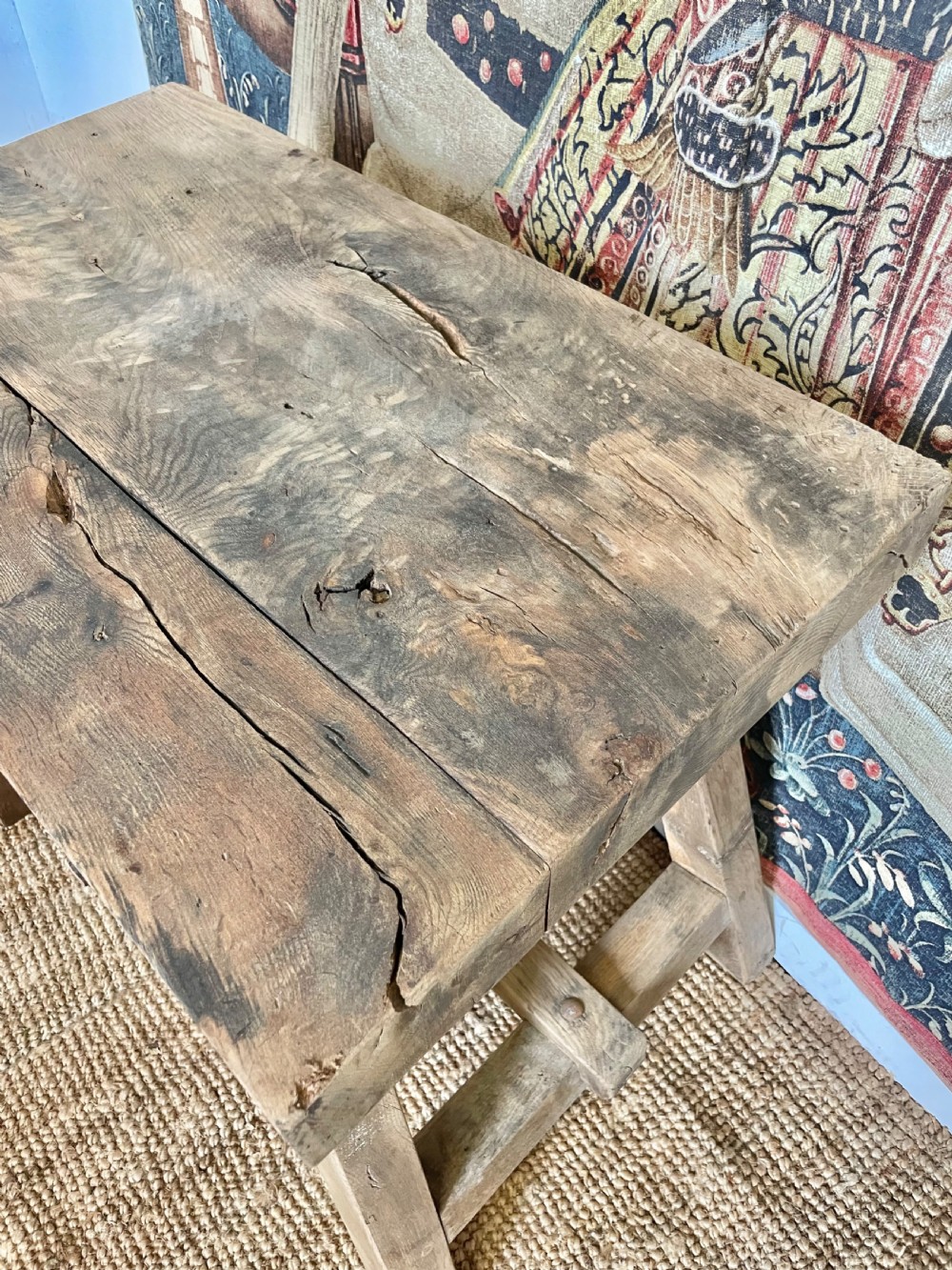Rustic oak console table  View V