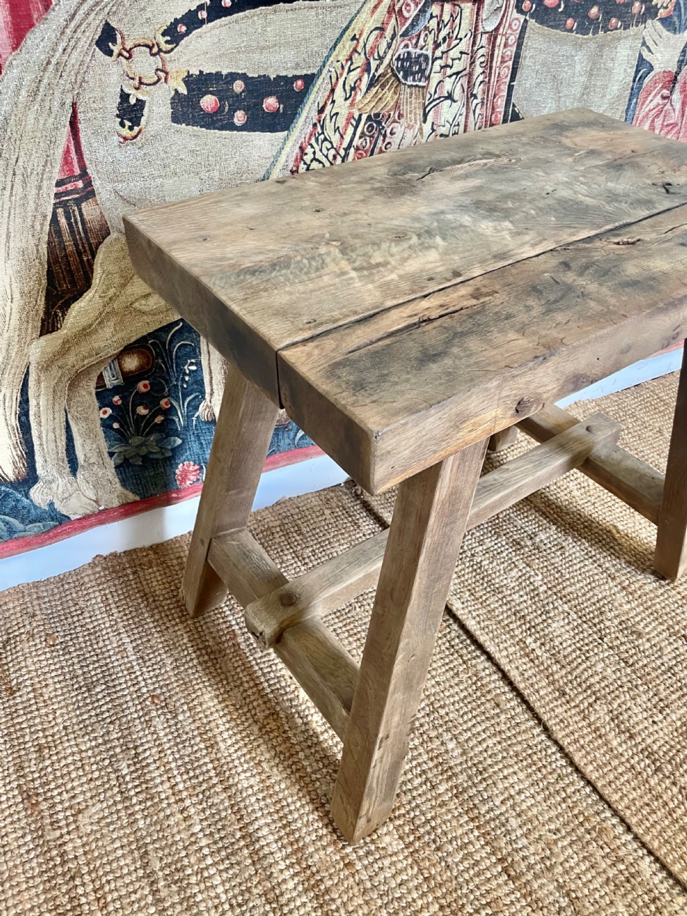 Rustic oak console table  View VII