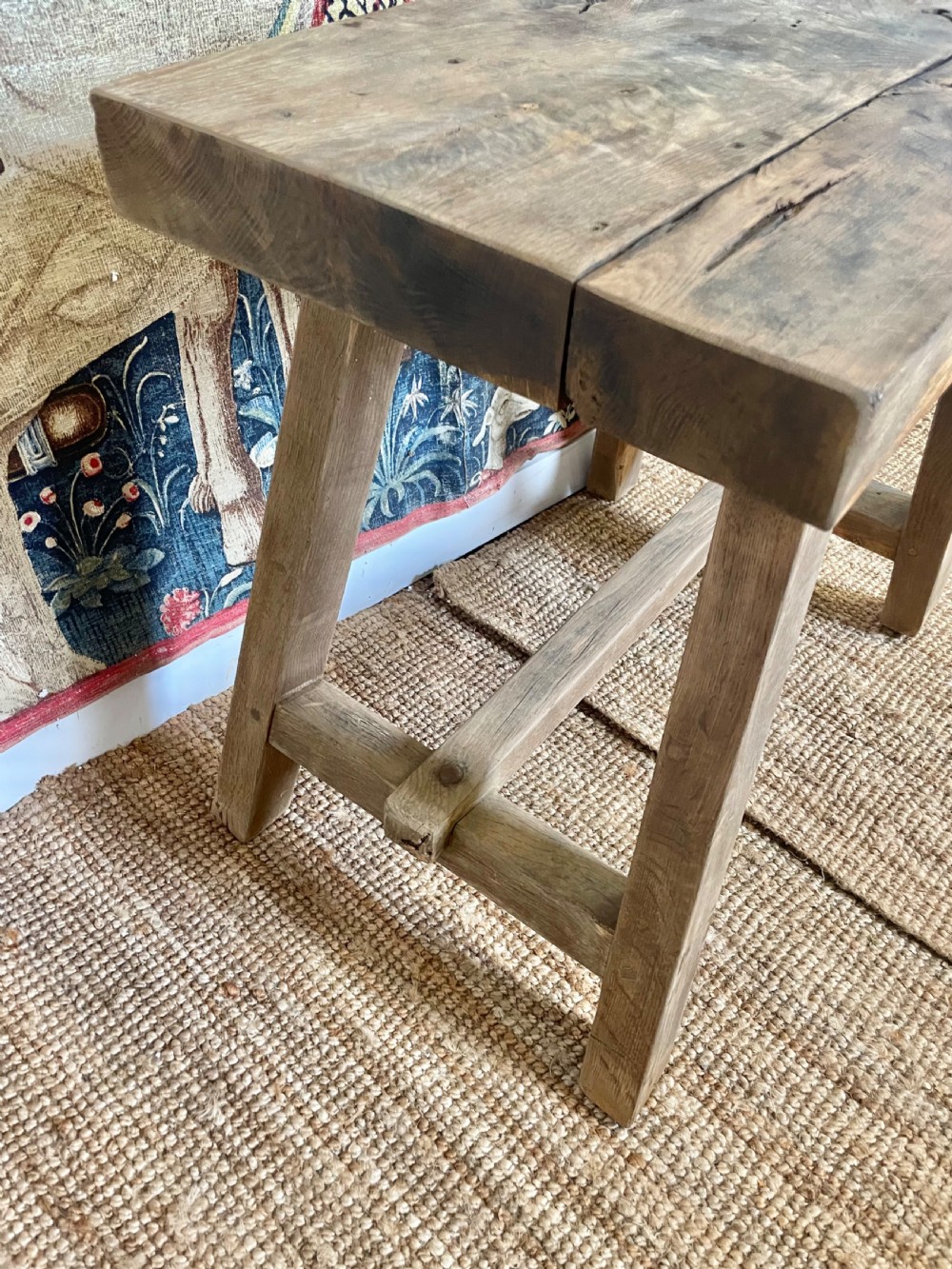 Rustic oak console table  View VIII