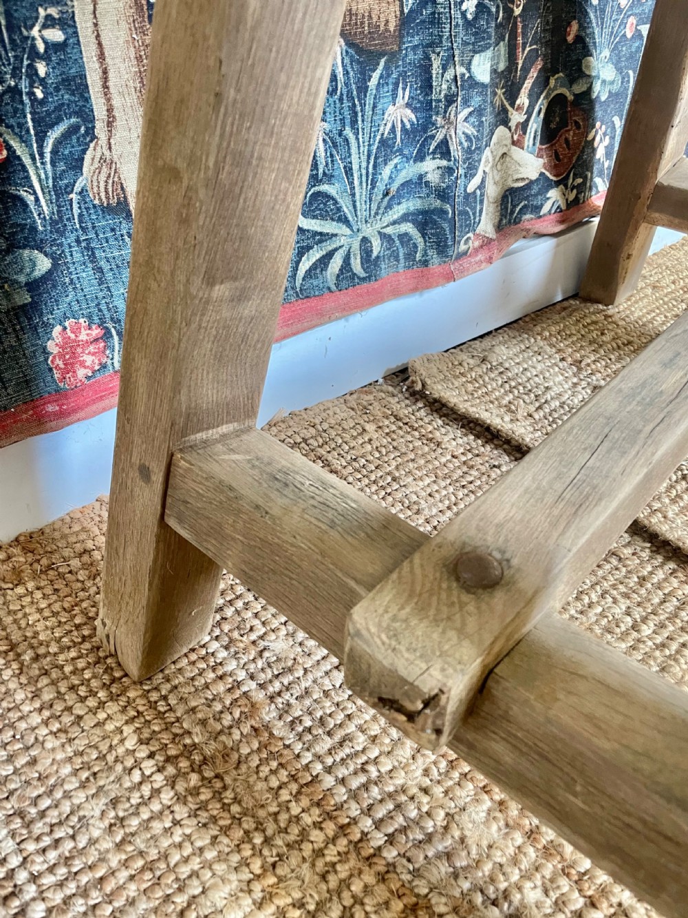 Rustic oak console table  View IX