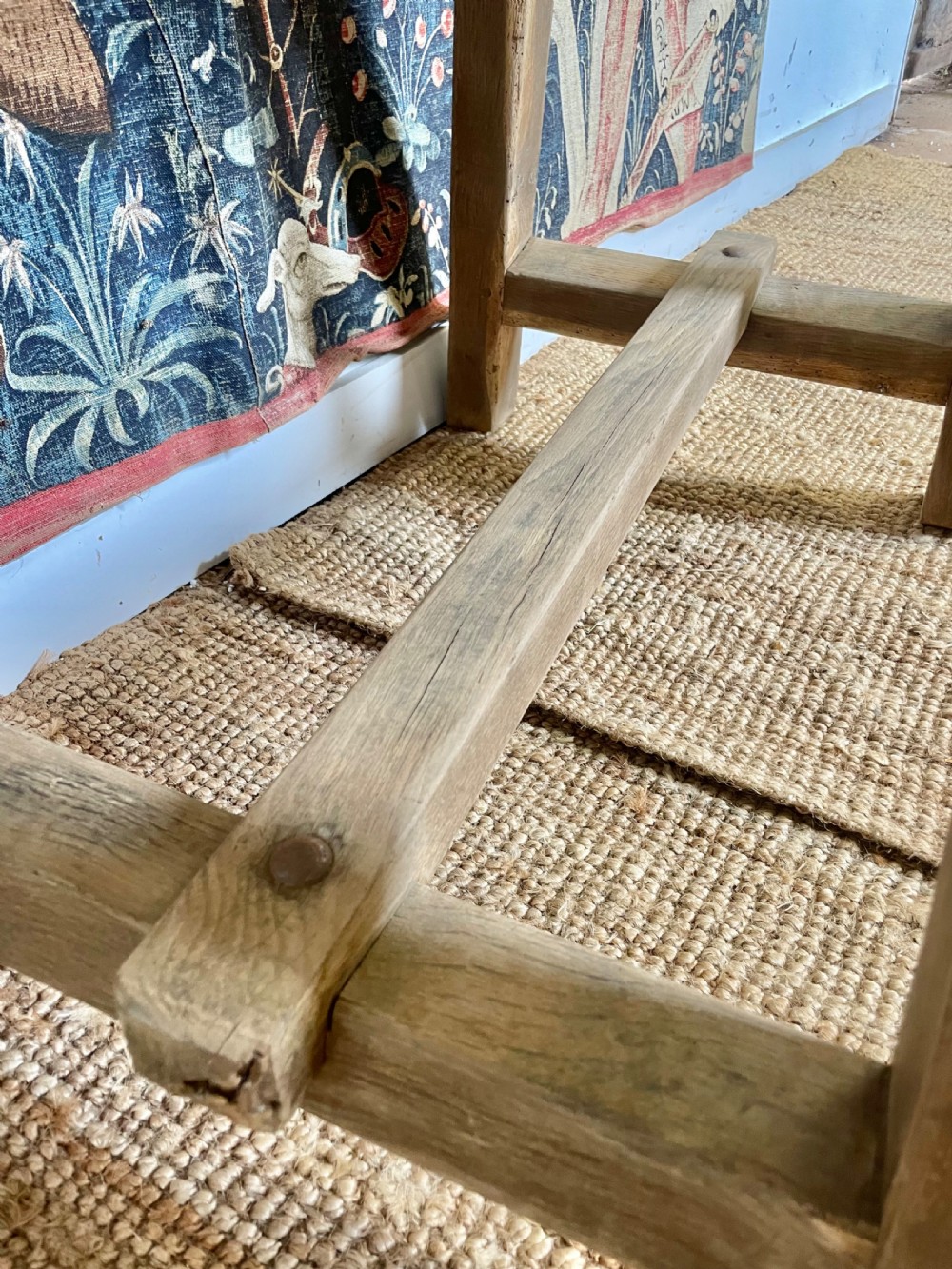 Rustic oak console table  View X