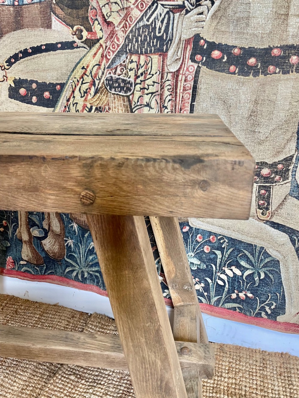 Rustic oak console table  View XI