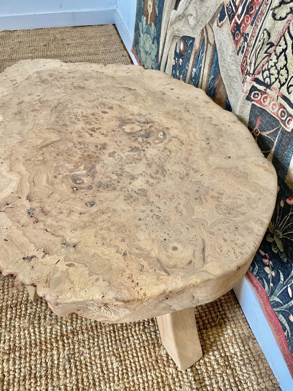 Scrubbed Burr Elm coffee table  View III