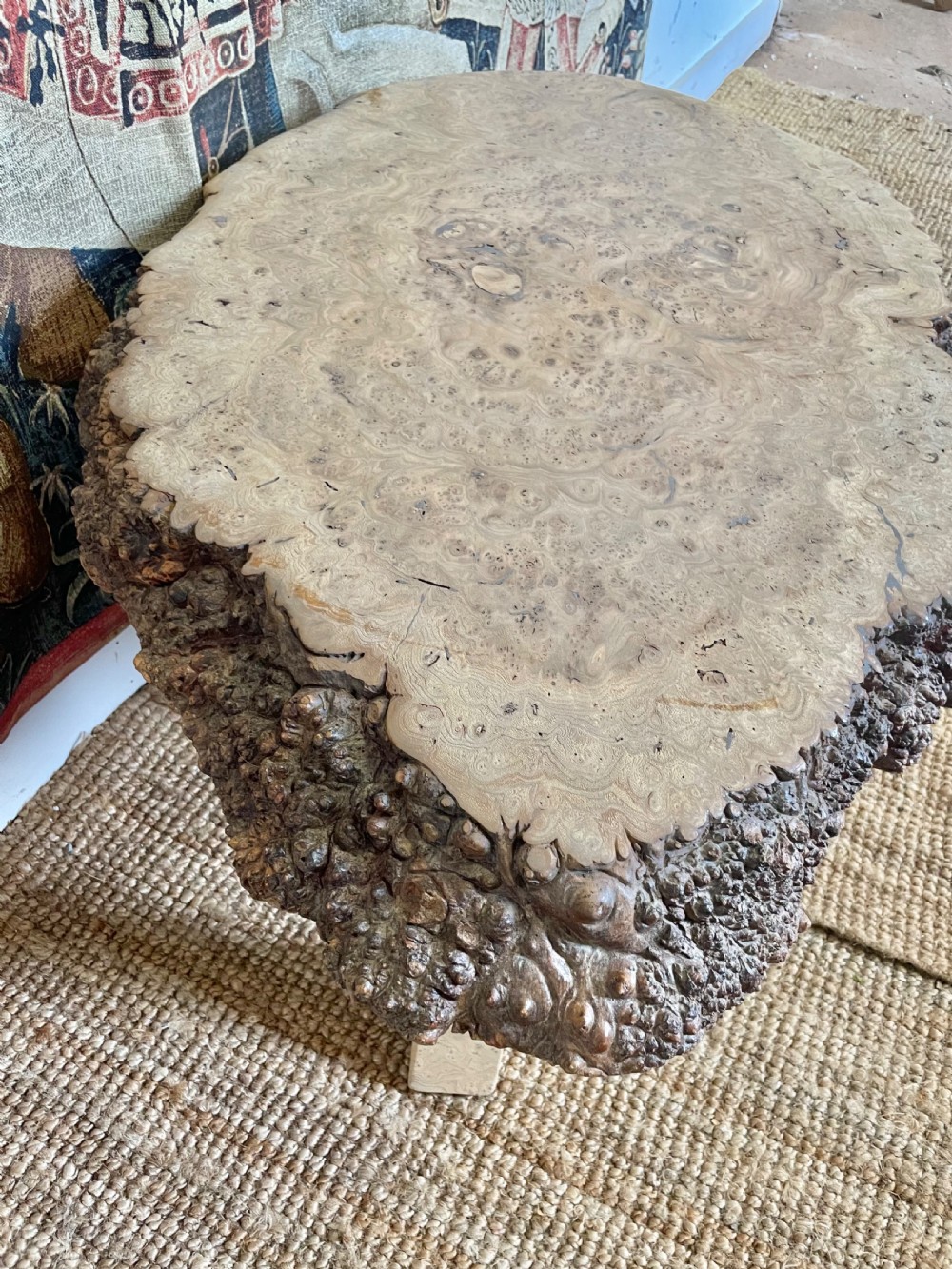 Scrubbed Burr Elm coffee table  View V