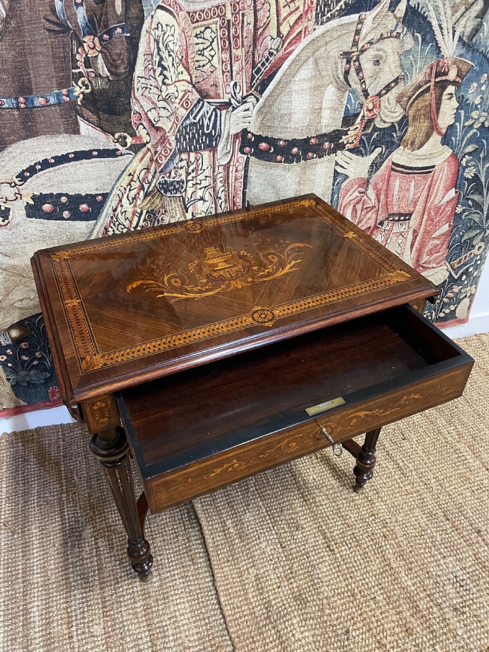Napoleon III rosewood and inlaid sofa table  View VI