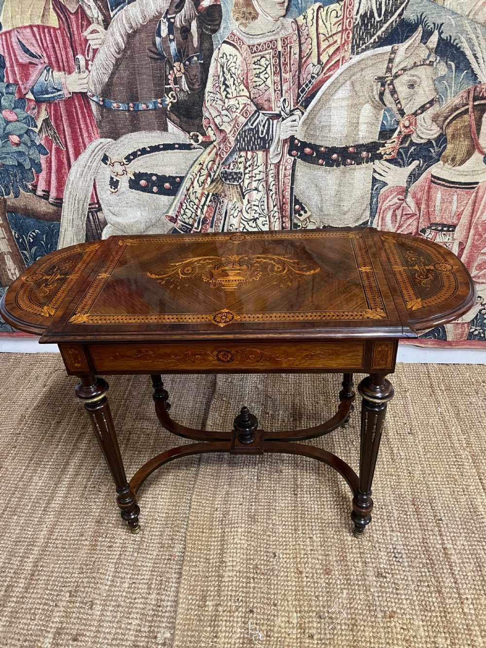Napoleon III rosewood and inlaid sofa table  View XVI