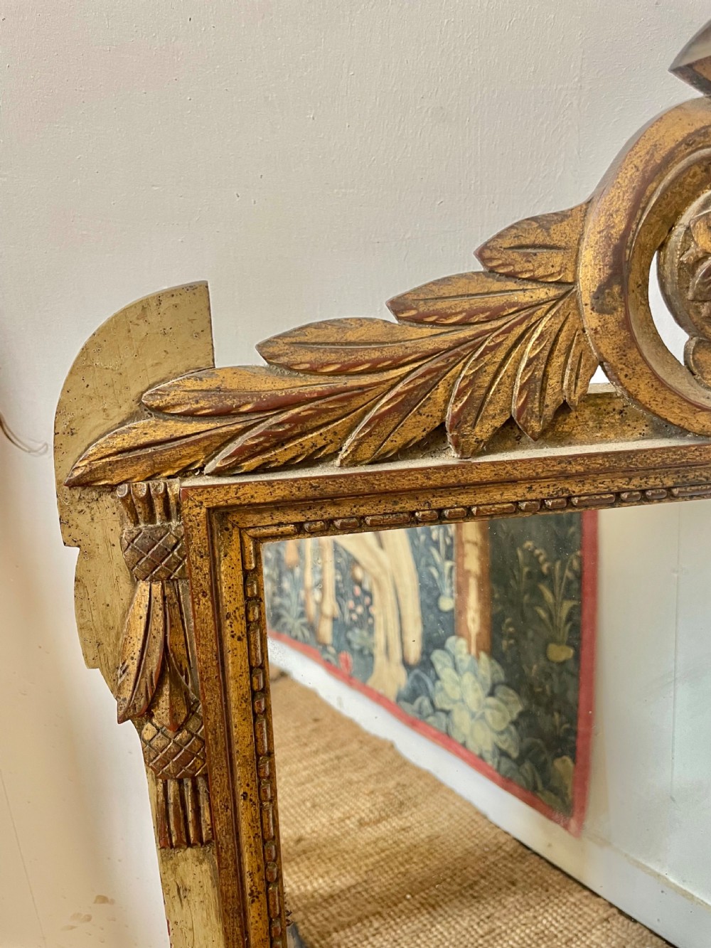 Decorative French gilt and painted mirror View III