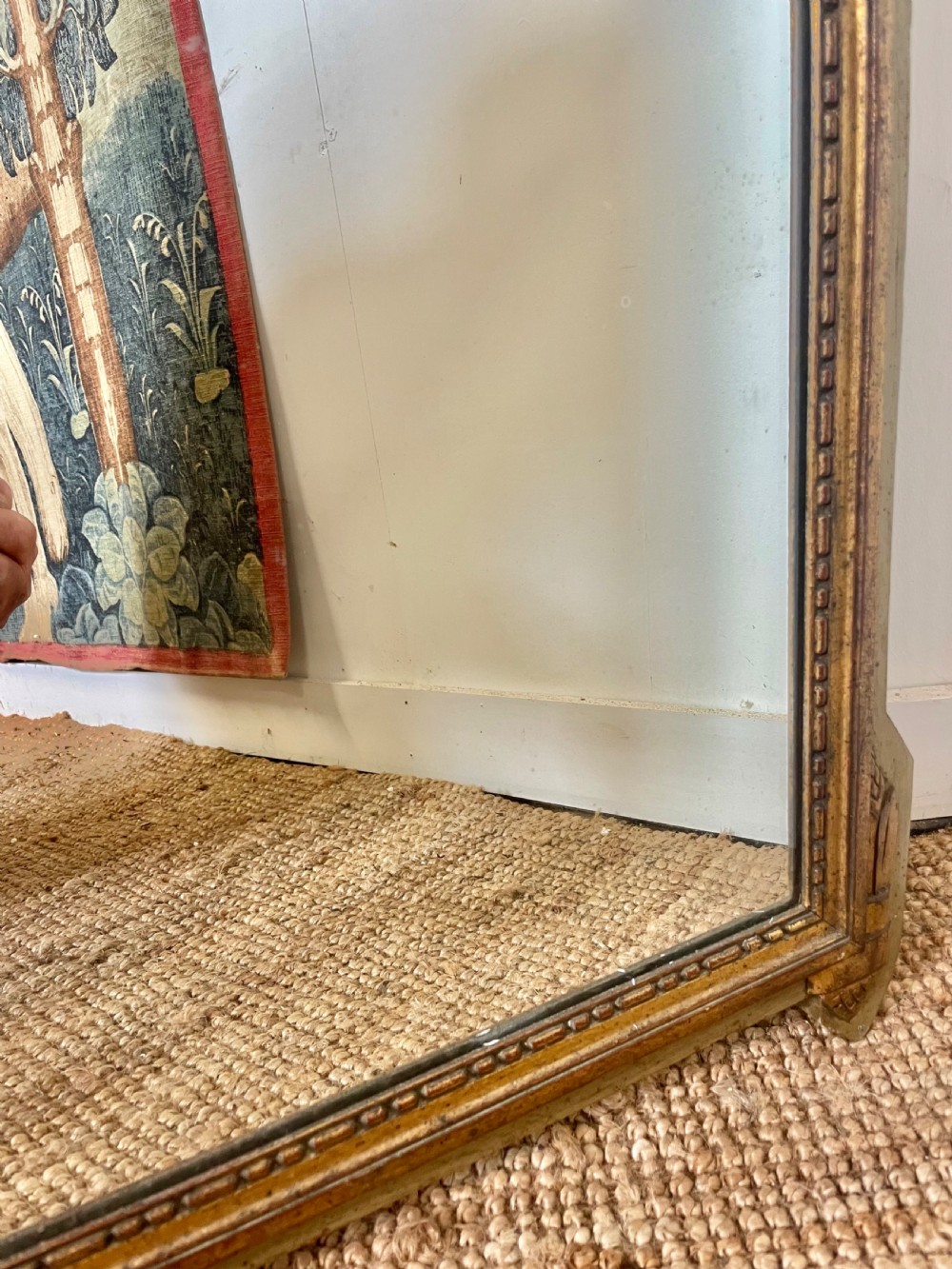 Decorative French gilt and painted mirror View V