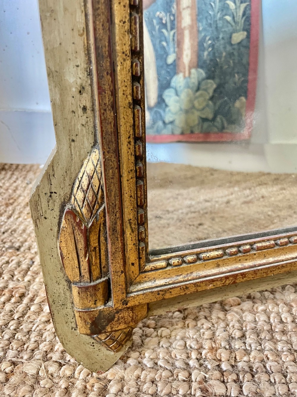 Decorative French gilt and painted mirror View VI