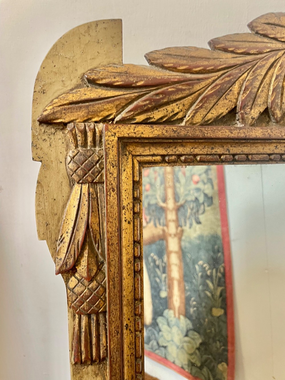 Decorative French gilt and painted mirror View IX
