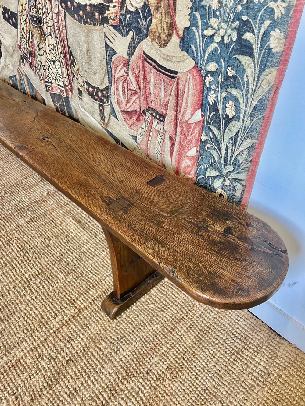 Large oak Bench 2.98 meters  View II