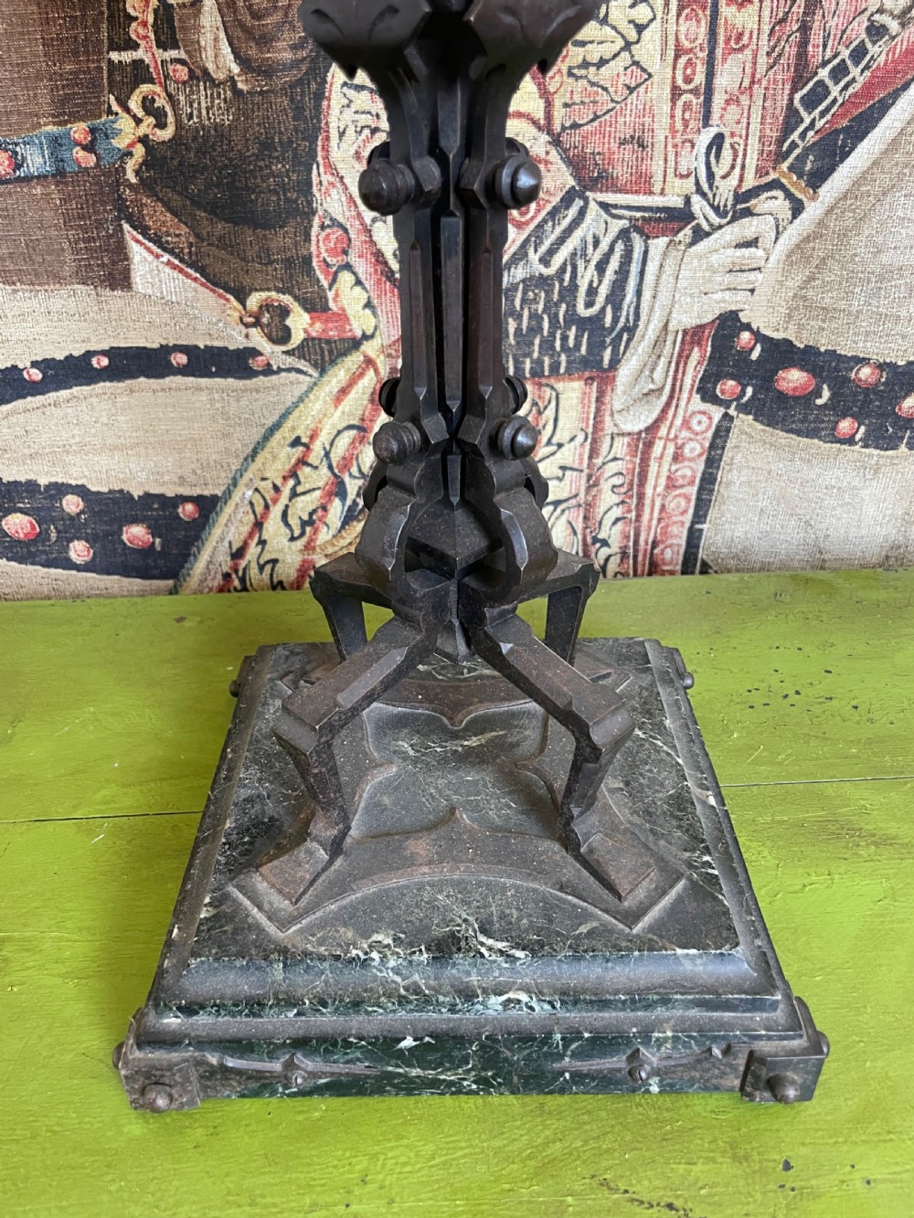 Large wrought iron Gothic style candlestick  View III