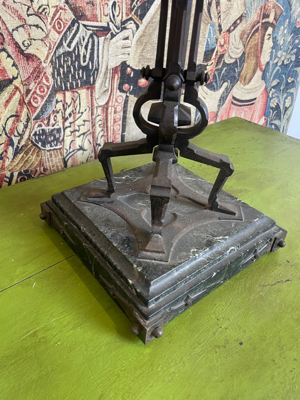 Large wrought iron Gothic style candlestick  View VII