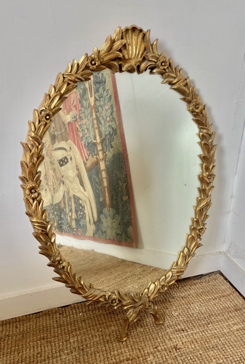 1930’s Italian carved wood mirror 