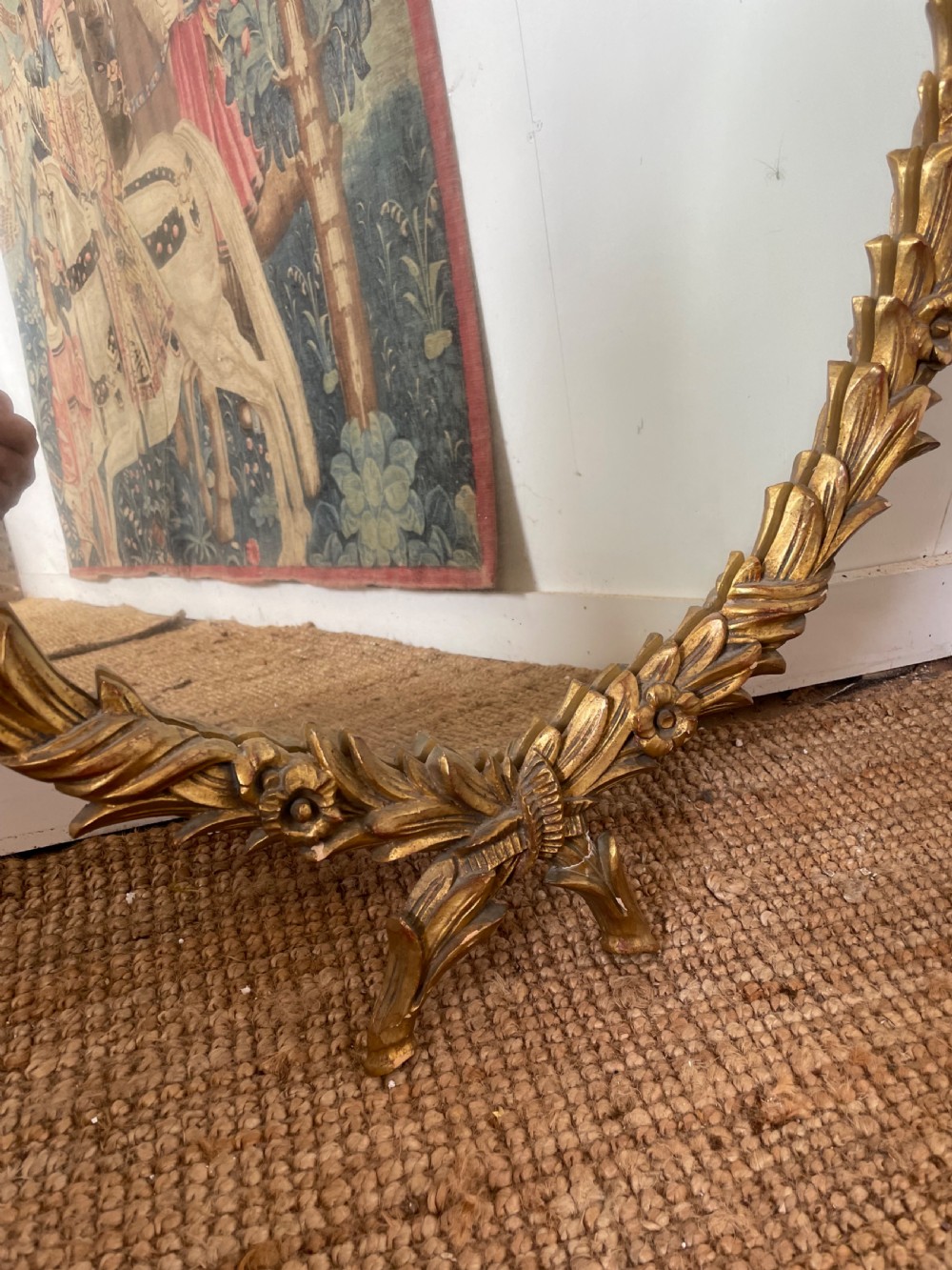 1930’s Italian carved wood mirror  View V