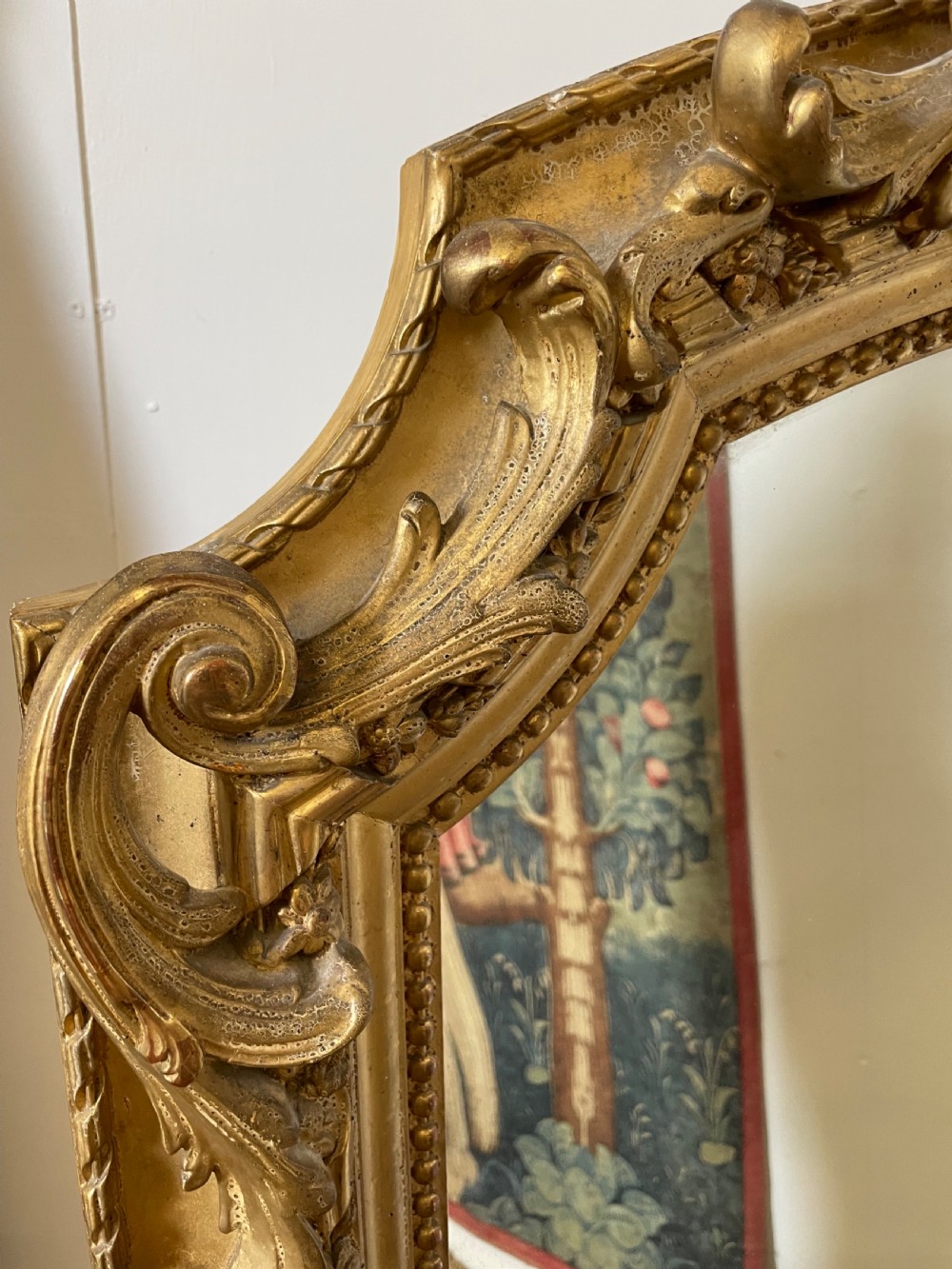 Large 19th century gilded over mantle shell motif   View VI