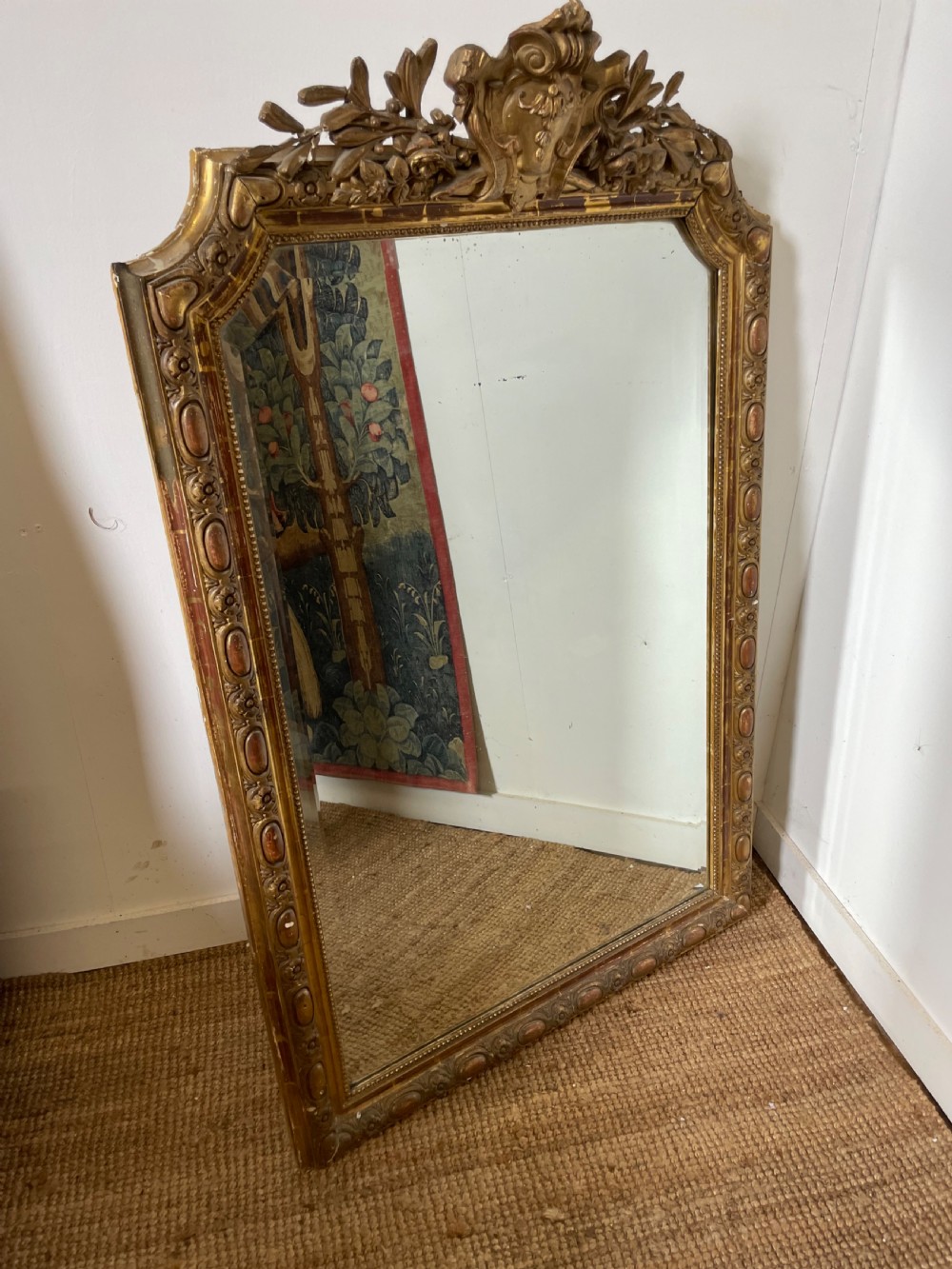Decorative 19th century gilded over mantle  View II