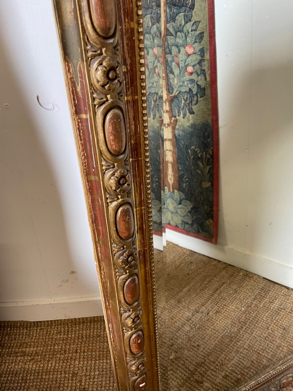 Decorative 19th century gilded over mantle  View V