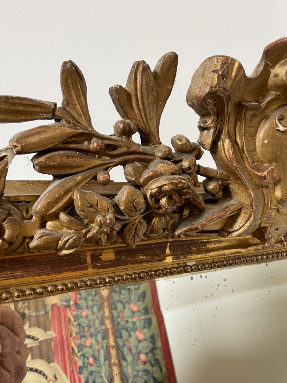 Decorative 19th century gilded over mantle  View XIV