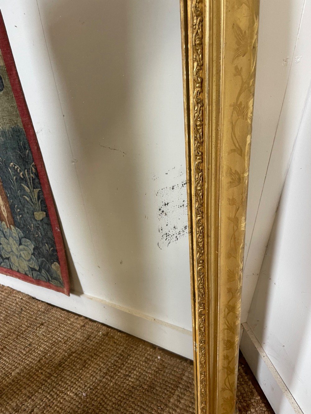 Lovely 19th century arched topped gilded over mantle  View IV