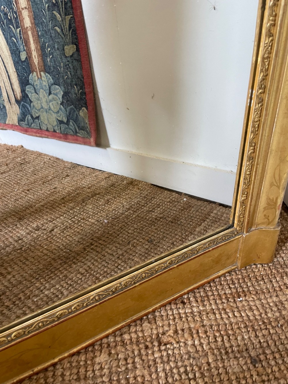 Lovely 19th century arched topped gilded over mantle  View VI