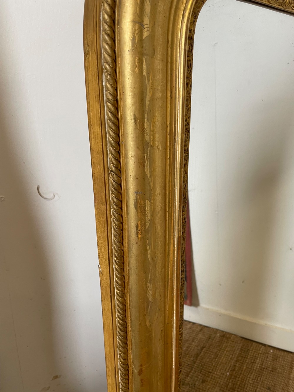 Lovely 19th century arched topped gilded over mantle  View IX