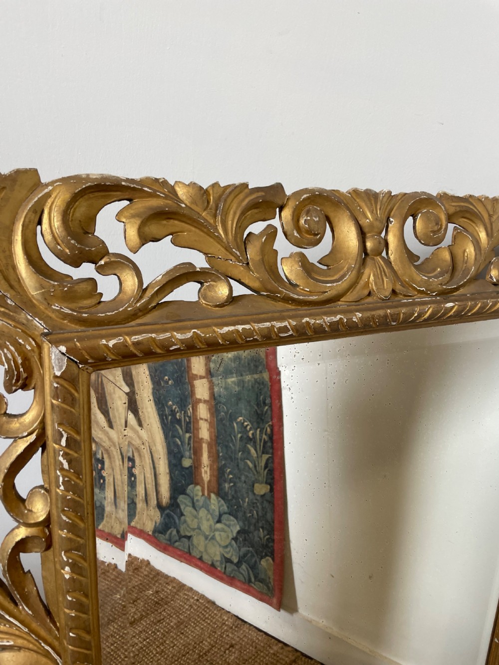 19th century carved wood gilded mirror  View IV