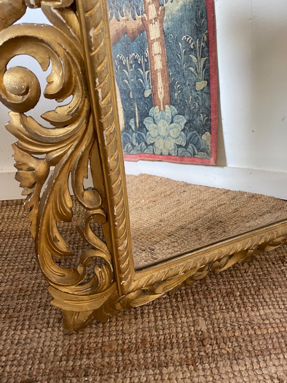19th century carved wood gilded mirror  View VIII