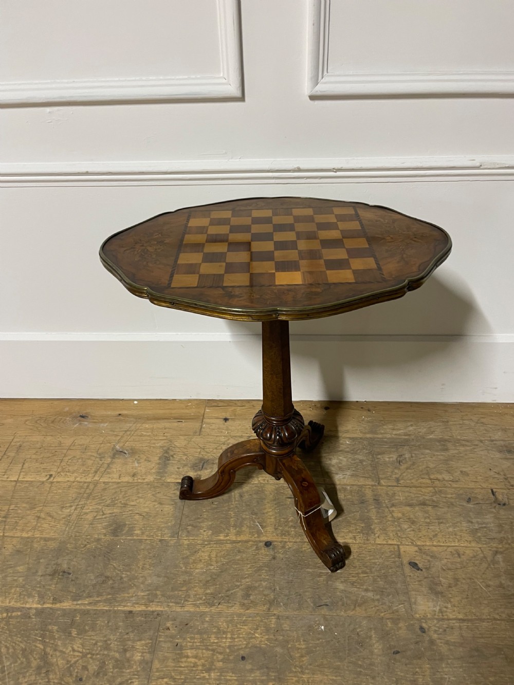 Victorian walnut chess table 