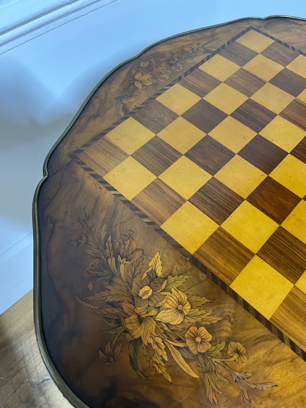Victorian walnut chess table  View V