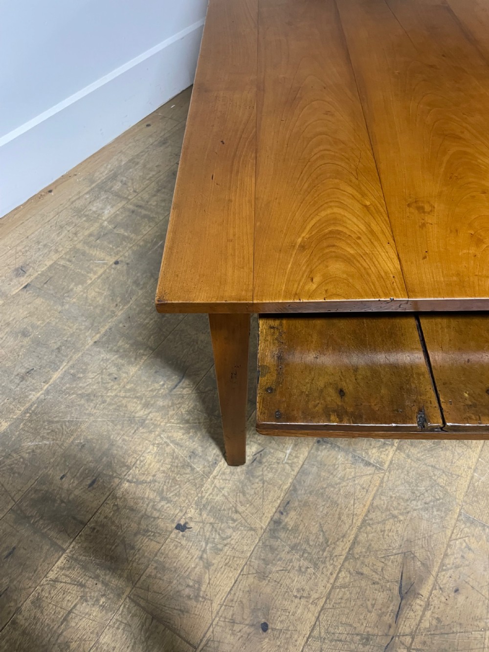 Cherry wood farm table 2m with bread slide View VII