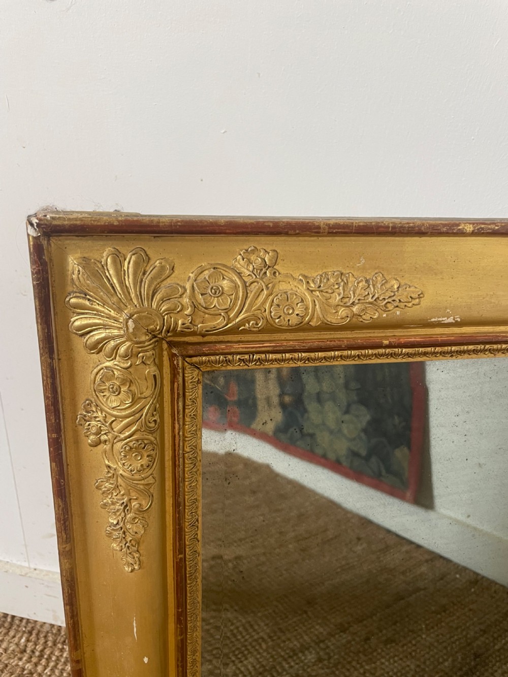 19th century gilded wall mirror , neat size View II