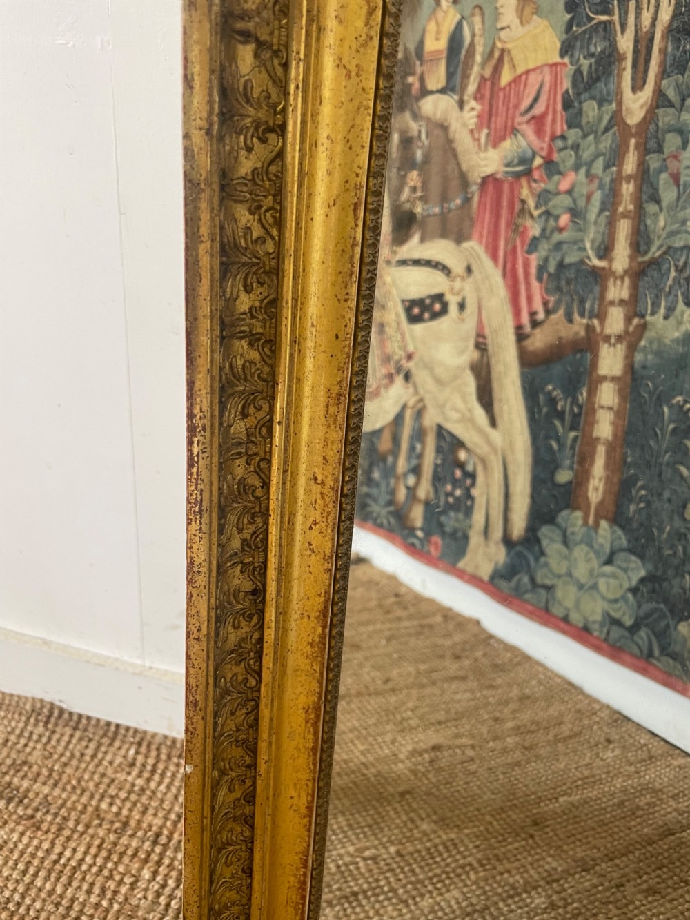 19th century french gilded wall mirror View III