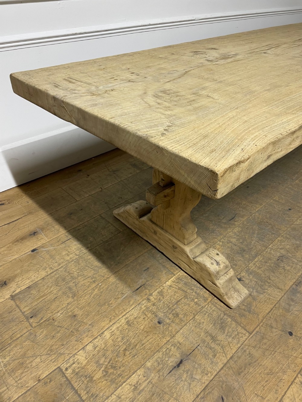 Single planked oak Farmhouse table / refectory table 2.5 meters  View III