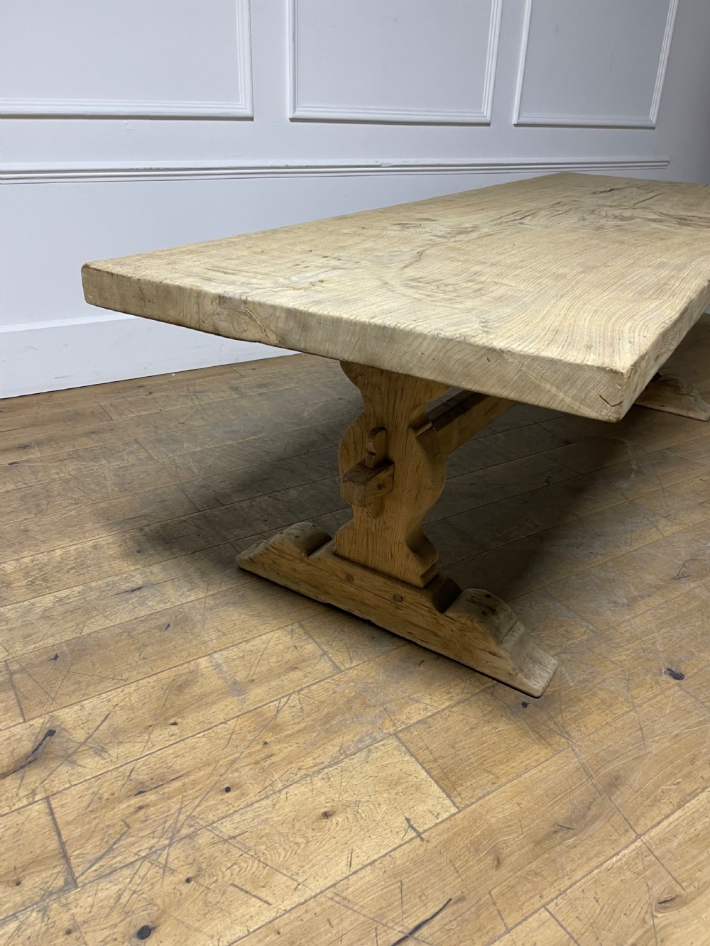 Single planked oak Farmhouse table / refectory table 2.5 meters  View IV