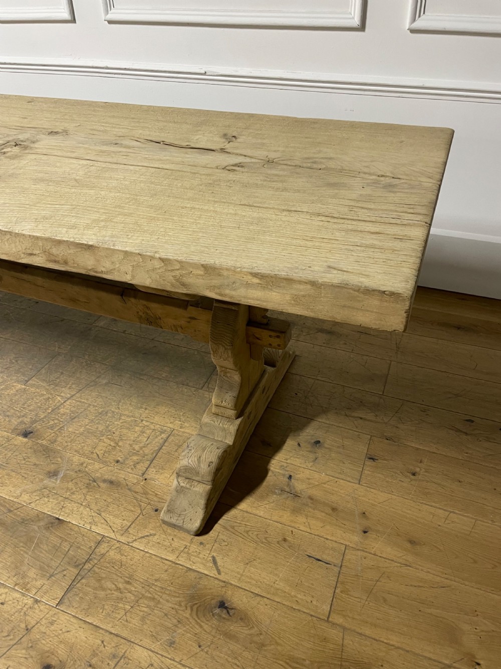 Single planked oak Farmhouse table / refectory table 2.5 meters  View V