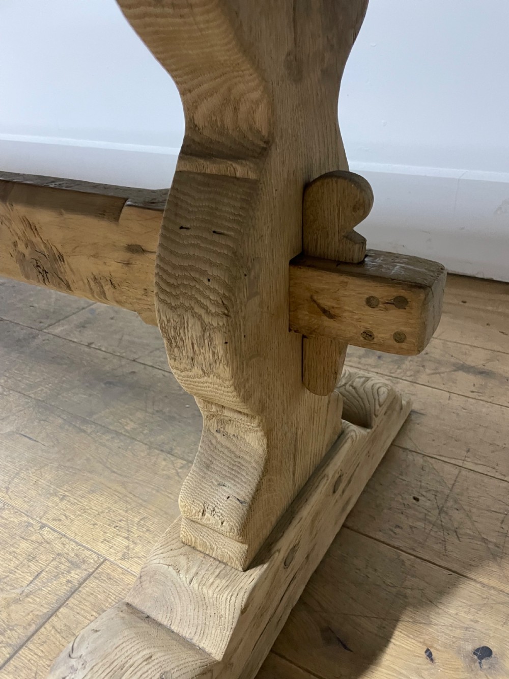 Single planked oak Farmhouse table / refectory table 2.5 meters  View VI