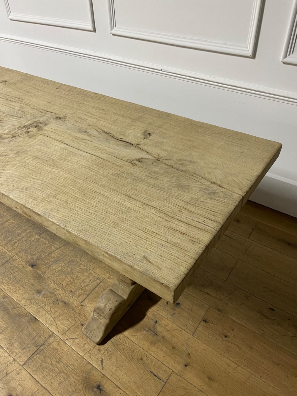 Single planked oak Farmhouse table / refectory table 2.5 meters  View VIII