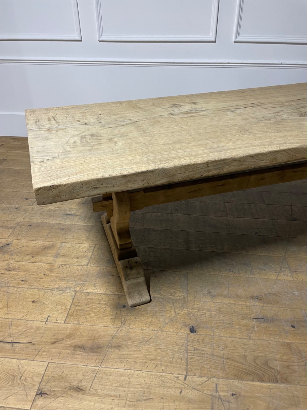 Single planked oak Farmhouse table / refectory table 2.5 meters  View XV