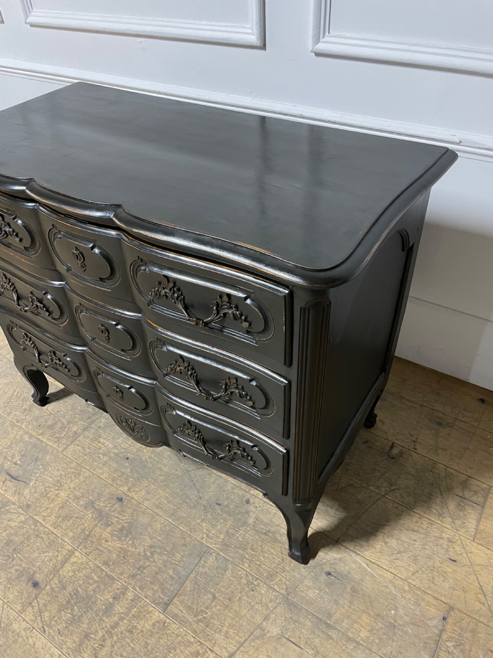 Louis XVI style slate grey painted commode View V