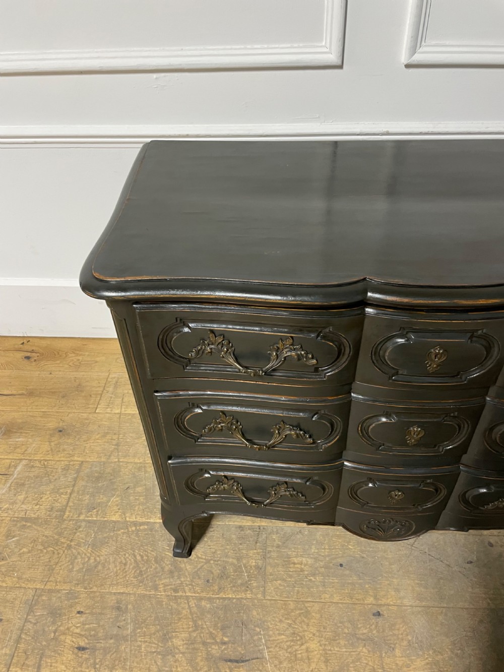 Louis XVI style slate grey painted commode View VIII