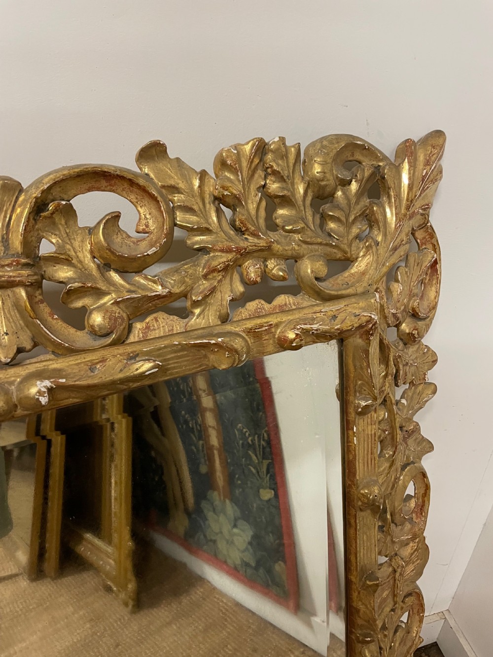 19th century carved wood gilt mirror  View VII